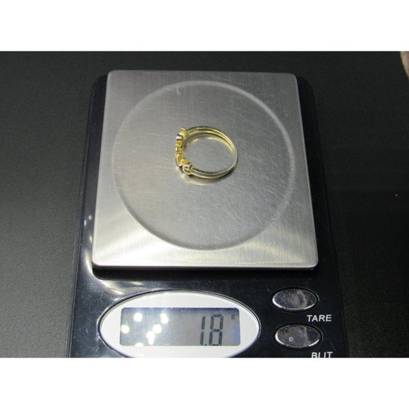 Size 7 Worn Gold Over Sterling Silver Love Word Band Ring - Picture 6 of 6